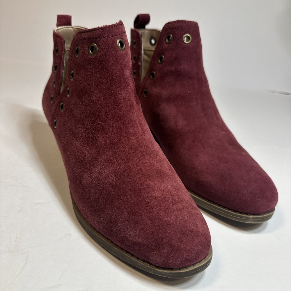Sketchers Memory Foam Burgundy‎ Ankle Booties Shoes  SN 49948 Size 9